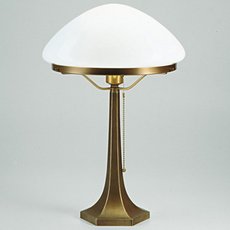 Настольная лампа с арматурой бронзы цвета, плафонами белого цвета Berliner Messinglampen Z9-135opB