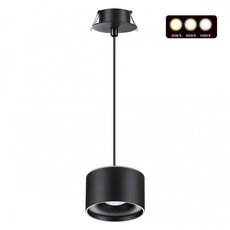 Точечный светильник с арматурой чёрного цвета, металлическими плафонами Novotech 358965