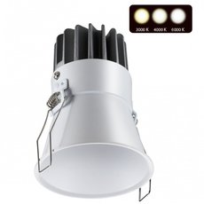 Точечный светильник с арматурой белого цвета, металлическими плафонами Novotech 358908