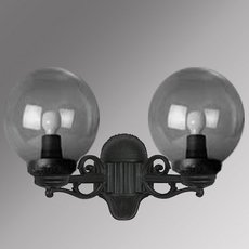 Светильник для уличного освещения с арматурой чёрного цвета, пластиковыми плафонами Fumagalli G25.141.000.AZE27