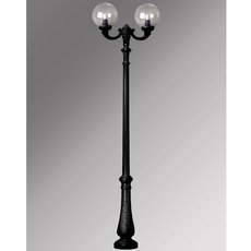Светильник для уличного освещения с арматурой чёрного цвета, плафонами прозрачного цвета Fumagalli G30.202.R20.AXE27