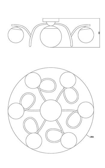 Potolochnaya lyustra moderli circle v1150 5c 5
