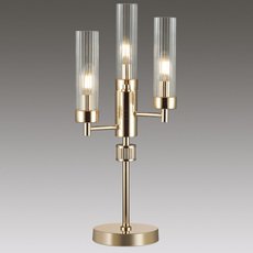 Настольная лампа с арматурой золотого цвета, стеклянными плафонами Lumion 5274/3T