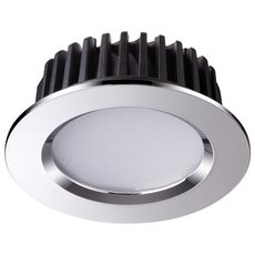 Точечный светильник с арматурой хрома цвета, плафонами белого цвета Novotech 357601
