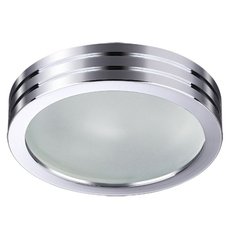 Точечный светильник с арматурой хрома цвета, стеклянными плафонами Novotech 370388