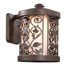 Светильник для уличного освещения с арматурой коричневого цвета, стеклянными плафонами Odeon Light 2286/1W