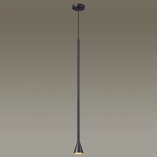 Светильник с арматурой чёрного цвета, металлическими плафонами Odeon Light 3884/1B