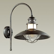 Светильник для уличного освещения с арматурой коричневого цвета, стеклянными плафонами Odeon Light 4164/1WA