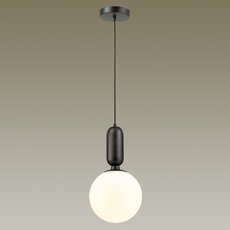 Светильник с арматурой чёрного цвета, плафонами белого цвета Odeon Light 4668/1