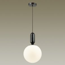 Светильник с арматурой чёрного цвета, плафонами белого цвета Odeon Light 4671/1