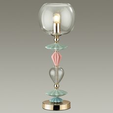 Настольная лампа с стеклянными плафонами прозрачного цвета Odeon Light 4855/1T