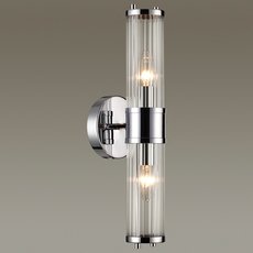 Светильник для ванной комнаты с арматурой хрома цвета, стеклянными плафонами Odeon Light 4945/2W
