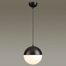 Светильник с арматурой чёрного цвета, плафонами белого цвета Odeon Light 4958/1A