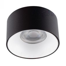 Точечный светильник с арматурой чёрного цвета, металлическими плафонами KANLUX MINI RITI GU10 B/W (27577)
