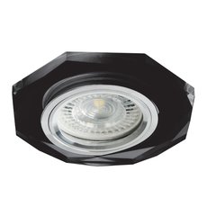 Точечный светильник с арматурой чёрного цвета, стеклянными плафонами KANLUX MORTA OCT-B (26715)
