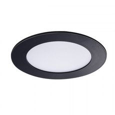 Точечный светильник с арматурой чёрного цвета KANLUX ROUNDA V2LED6W-WW-B (33562)