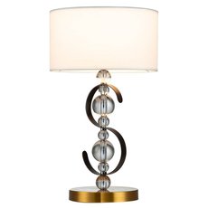 Настольная лампа с арматурой латуни цвета, плафонами белого цвета Favourite 2994-1T