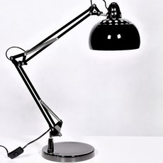 Настольная лампа с арматурой чёрного цвета, плафонами чёрного цвета LUMINA DECO 8815-3 BK