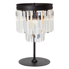 Настольная лампа с арматурой чёрного цвета, стеклянными плафонами Vitaluce V5151-1/3L