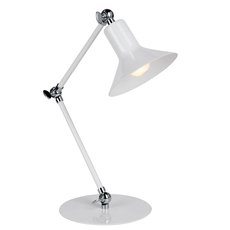 Настольная лампа с арматурой белого цвета, металлическими плафонами Vitaluce V2922-0/1L