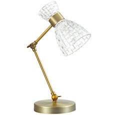 Настольная лампа с арматурой бронзы цвета, стеклянными плафонами Lumion 3704/1T