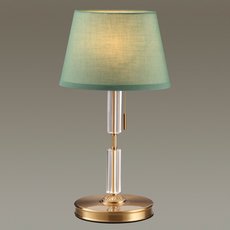 Настольная лампа с арматурой бронзы цвета, текстильными плафонами Odeon Light 4887/1T
