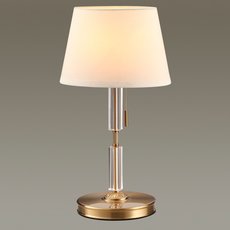 Настольная лампа с арматурой бронзы цвета, текстильными плафонами Odeon Light 4894/1T