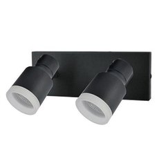 Спот с арматурой чёрного цвета, металлическими плафонами Elvan NLS-1202/2x5W-NH-BK