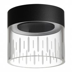 Точечный светильник с арматурой чёрного цвета, плафонами прозрачного цвета Novotech 359002