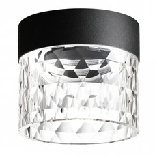 Точечный светильник с арматурой чёрного цвета, плафонами прозрачного цвета Novotech 358998