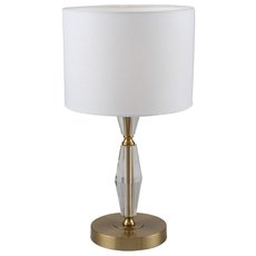 Настольная лампа с арматурой бронзы цвета, текстильными плафонами Stilfort 1051/05/01T