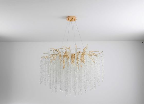Coral crystal chandelier
