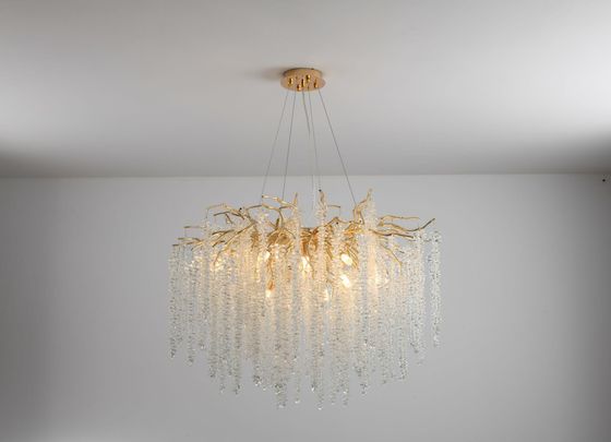 Coral crystal chandelier 1