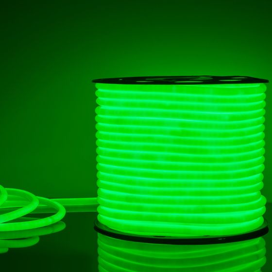 Svetodiodnyy gibkiy neon gibkiy neon 220v 9 6w 144led 2835 ip67 kruglyy zelenyy 50 m a043548 0001