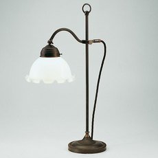 Настольная лампа с плафонами белого цвета Berliner Messinglampen 0G1-16op A