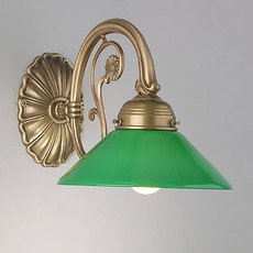 Бра с арматурой бронзы цвета, стеклянными плафонами Berliner Messinglampen A13-17gr B