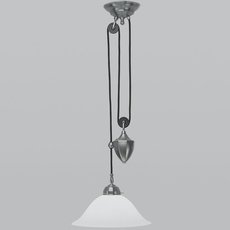 Светильник с арматурой никеля цвета, плафонами белого цвета Berliner Messinglampen Ei02-38op N