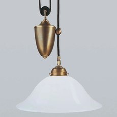 Светильник с арматурой бронзы цвета, плафонами белого цвета Berliner Messinglampen Ei04-90op B