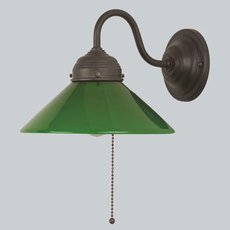 Бра с арматурой коричневого цвета, стеклянными плафонами Berliner Messinglampen A8-17gr A