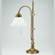 Настольная лампа с плафонами белого цвета Berliner Messinglampen B10-19op B