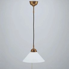 Светильник с арматурой бронзы цвета, плафонами белого цвета Berliner Messinglampen PS62-25op B