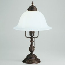 Настольная лампа с стеклянными плафонами белого цвета Berliner Messinglampen V1-50op A