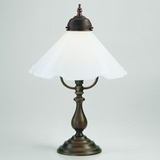 Настольная лампа с плафонами белого цвета Berliner Messinglampen V2-27op A