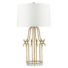 Настольная лампа с арматурой золотого цвета, плафонами белого цвета Gilded Nola GN-STELLA-TL-GD