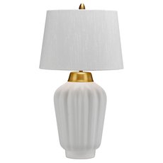 Настольная лампа с арматурой белого цвета, текстильными плафонами Quintiesse QN-BEXLEY-TL-WBB