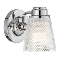 Светильник для ванной комнаты с стеклянными плафонами прозрачного цвета Quintiesse QN-HUDSON1-BATH