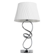 Настольная лампа с арматурой хрома цвета, плафонами белого цвета Arte Lamp A1806LT-1CC