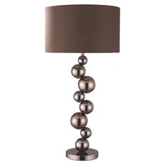 Настольная лампа с текстильными плафонами коричневого цвета Arte Lamp A4034LT-1BR
