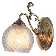 Бра с арматурой бронзы цвета, стеклянными плафонами Arte Lamp A7062AP-1AB