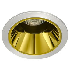 Точечный светильник с арматурой белого цвета, металлическими плафонами AM Group AM329 WH+GOLD